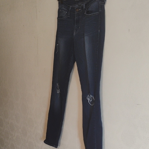 Flying Monkey Blue Skinny Jeans with Distressed Details. Size 28. Back To School - Picture 3 of 10
